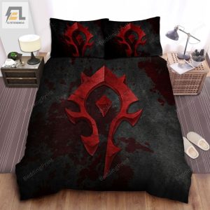 World Of Warcraft The Red Symbol Bed Sheets Duvet Cover Bedding Sets elitetrendwear 1 1