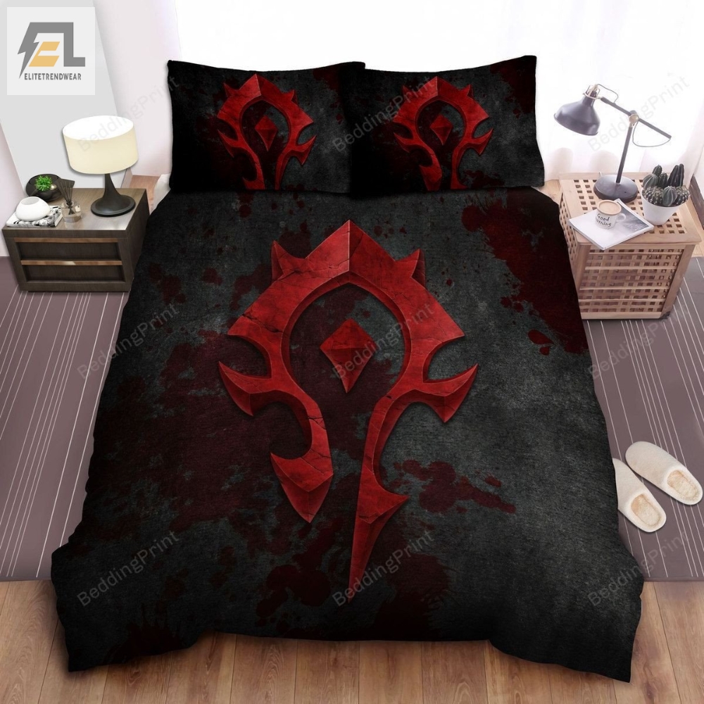 World Of Warcraft The Red Symbol Bed Sheets Duvet Cover Bedding Sets 