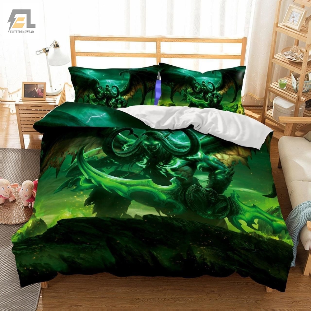 World Of Warcraft Printed 3D Christmass Duvet Cover Bedding Set 