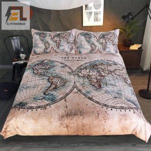 World Map Bed Sheets Duvet Cover Bedding Sets elitetrendwear 1 1