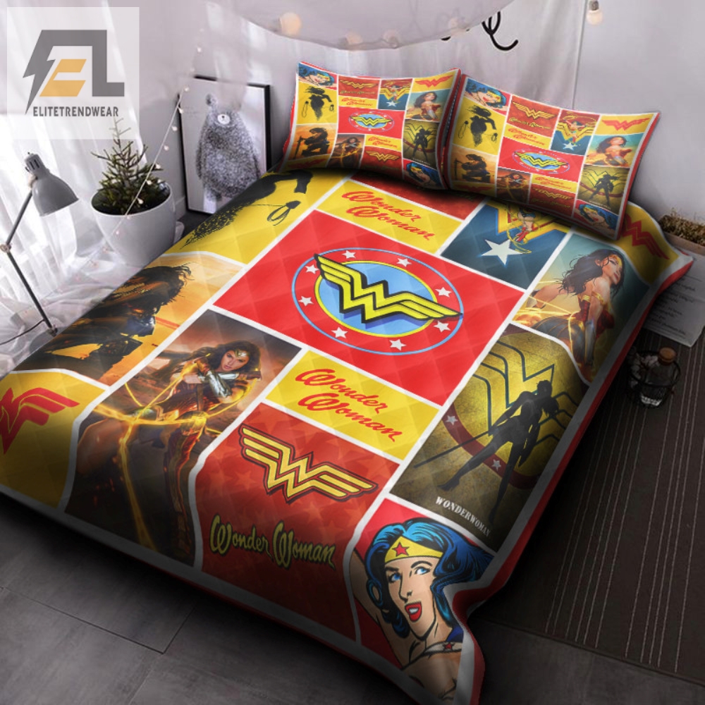 Wonder Woman Quilt Bed Set 