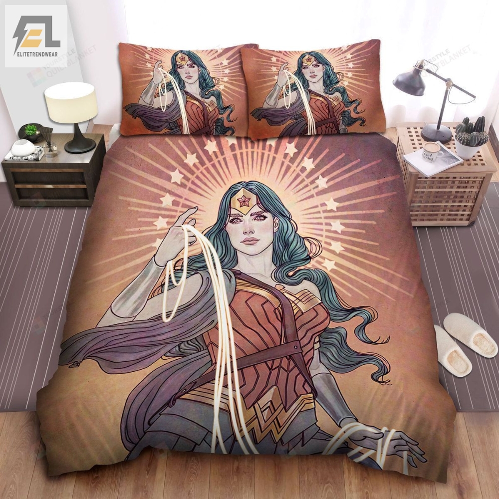 Wonder Woman Heroine Of Dc Lasso In Godâs Hand Bed Sheets Duvet Cover Bedding Sets 