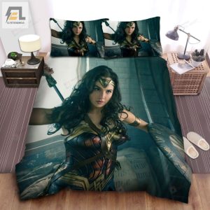 Wonder Woman Heroine Of Dc Gal Gadot Unsheathed Sword Bed Sheets Duvet Cover Bedding Sets elitetrendwear 1 1