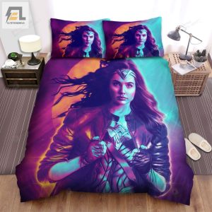 Wonder Woman 1984 Movie Purple Filter Poster Bed Sheets Spread Comforter Duvet Cover Bedding Sets elitetrendwear 1 1