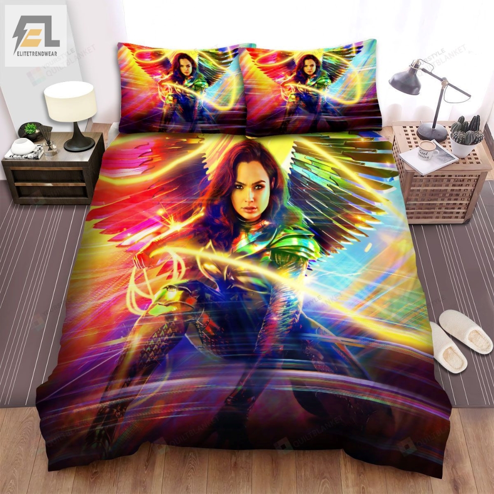 Wonder Woman 1984 Movie Light Art Photo Bed Sheets Spread Comforter Duvet Cover Bedding Sets 