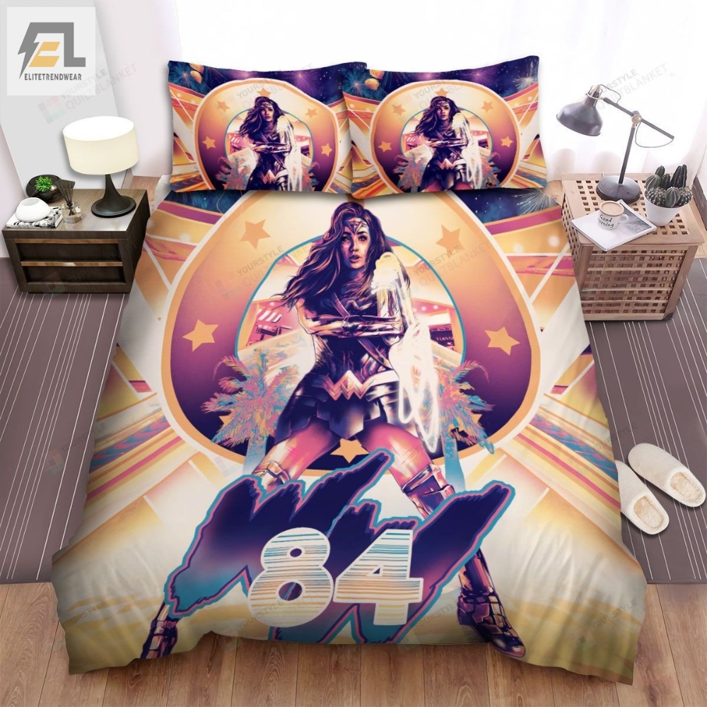 Wonder Woman 1984 Movie Firework Poster Bed Sheets Spread Comforter Duvet Cover Bedding Sets 