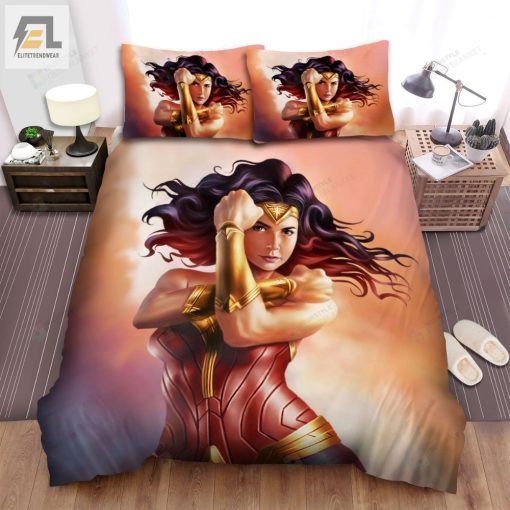Wonder Woman 1984 Movie Drawing Art Photo Bed Sheets Spread Comforter Duvet Cover Bedding Sets elitetrendwear 1