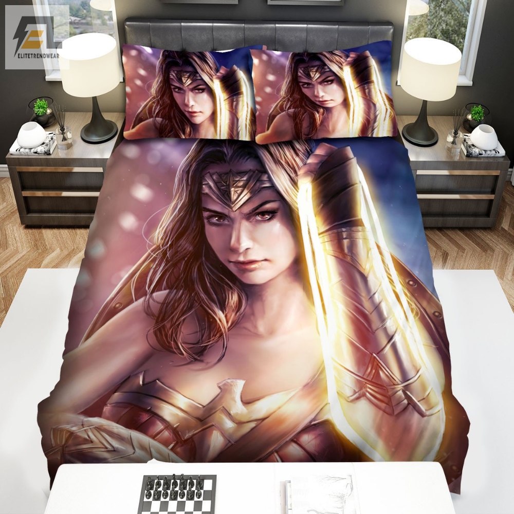 Wonder Woman 1984 Movie Beautyful Girl Photo Bed Sheets Spread Comforter Duvet Cover Bedding Sets 