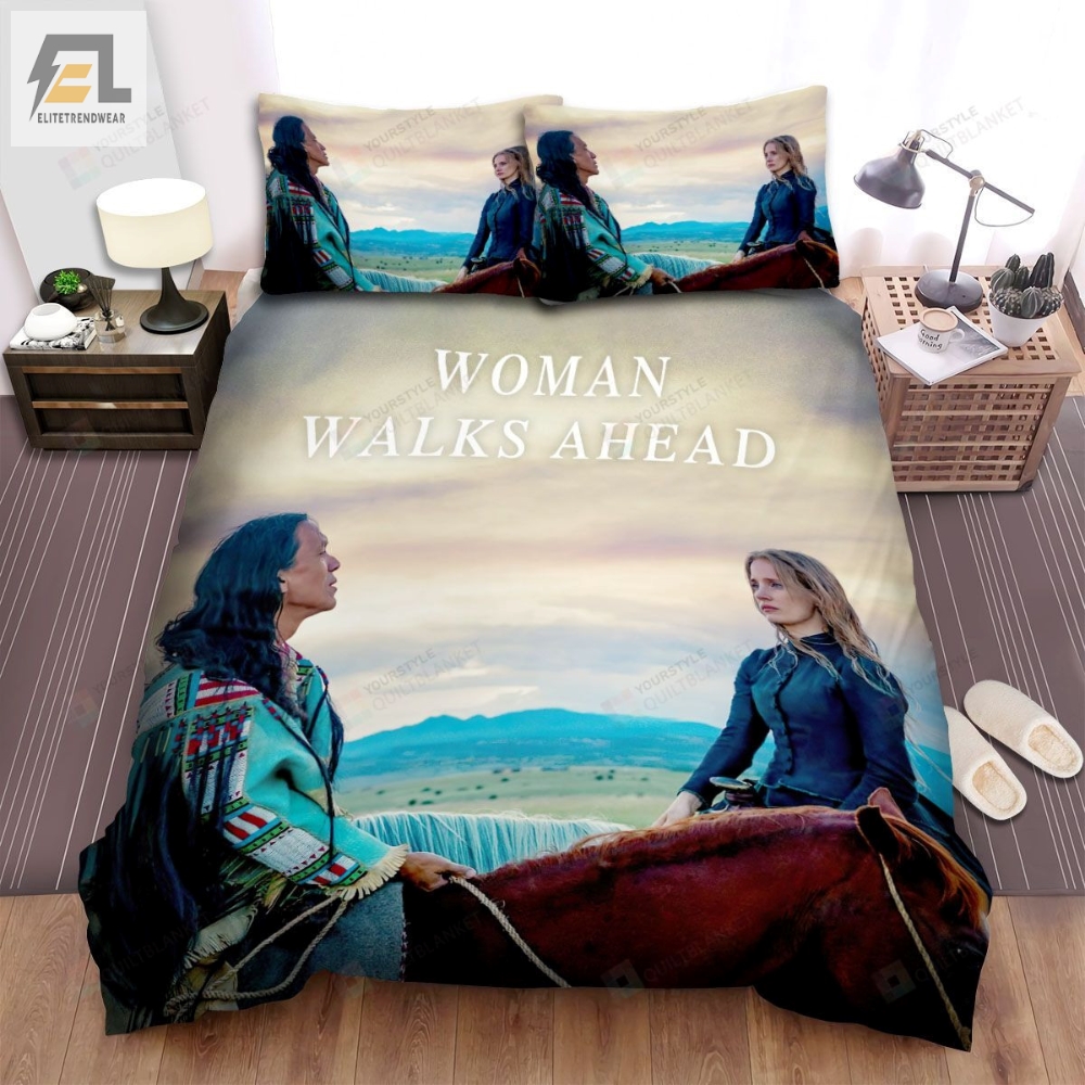 Woman Walks Ahead 2017 Movie Poster Ver 2 Bed Sheets Spread Comforter Duvet Cover Bedding Sets 
