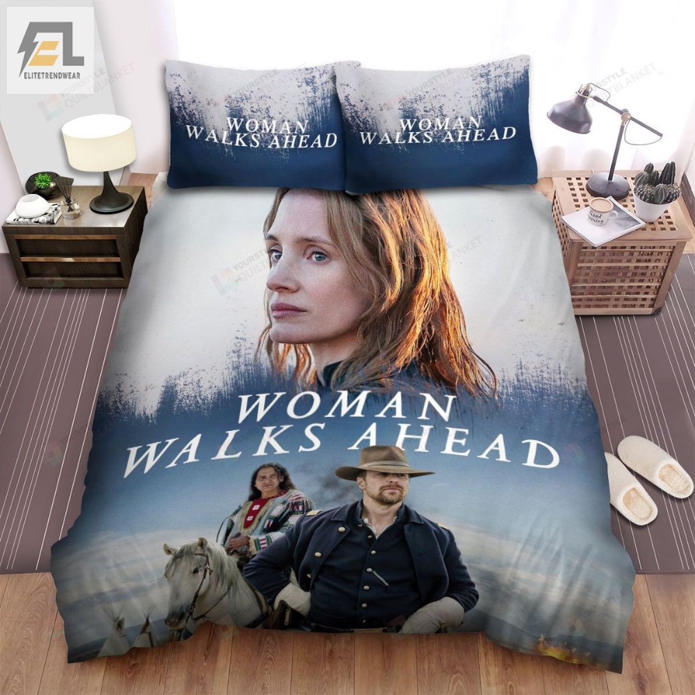 Woman Walks Ahead 2017 Movie Poster Bed Sheets Spread Comforter Duvet Cover Bedding Sets 