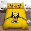 Wolverine Cartoon Yellow Background Bed Sheets Duvet Cover Bedding Sets elitetrendwear 1