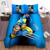 Wolverine Blue Background Bed Sheets Duvet Cover Bedding Sets elitetrendwear 1