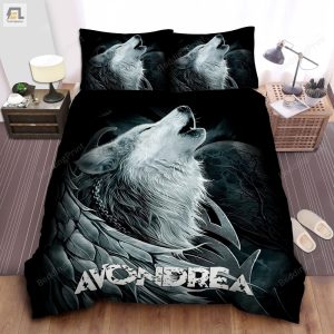 Wolf Wings Howling Personalized Custom Name Duvet Cover Bedding Set elitetrendwear 1 1