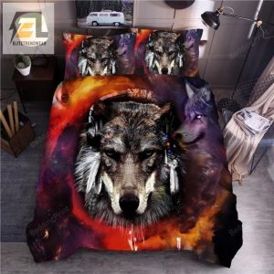 Wolf Scarface Galaxy Background Bed Sheets Duvet Cover Bedding Sets Perfect Gifts For Wolf Lover Gifts For Birthday Christmas Thanksgiving elitetrendwear 1 1