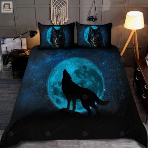 Wolf And Blue Moon Bed Sheets Duvet Cover Bedding Sets elitetrendwear 1 1