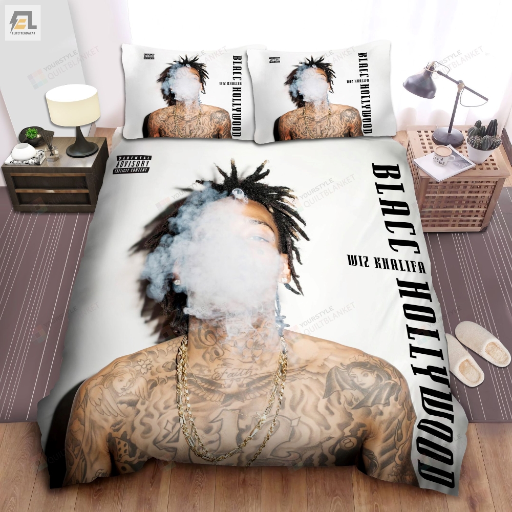 Wiz Khalifa Blacc Hollywood Album Art Cover Bed Sheets Spread Duvet Cover Bedding Sets 