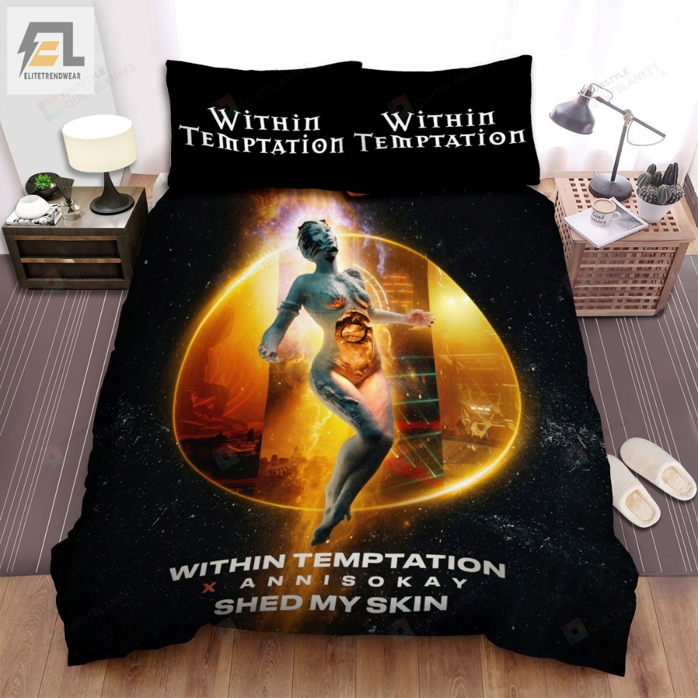 Within Temptation Music Band Shed My Skin Bed Sheets Spread Comforter Duvet Cover Bedding Sets 