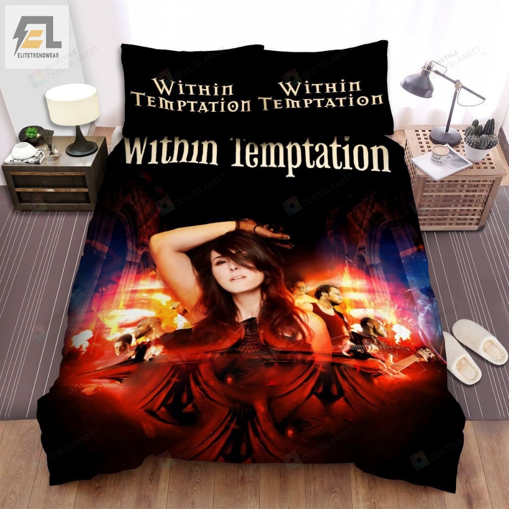 Within Temptation Music Band Fanart Bed Sheets Spread Comforter Duvet Cover Bedding Sets 