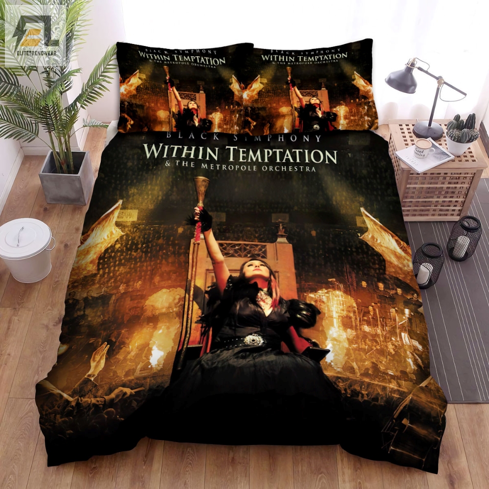 Within Temptation Music Band Black Symphony Bed Sheets Spread Comforter Duvet Cover Bedding Sets 