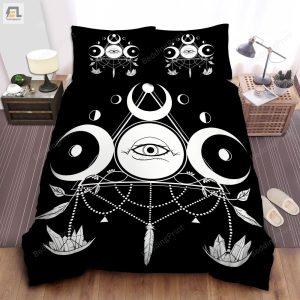 Witchy Design With Crystals Bed Sheets Duvet Cover Bedding Sets elitetrendwear 1 1