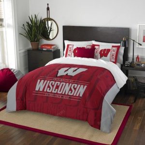 Wisconsin Badgers Bedding Set Duvet Cover Pillow Cases elitetrendwear 1 1