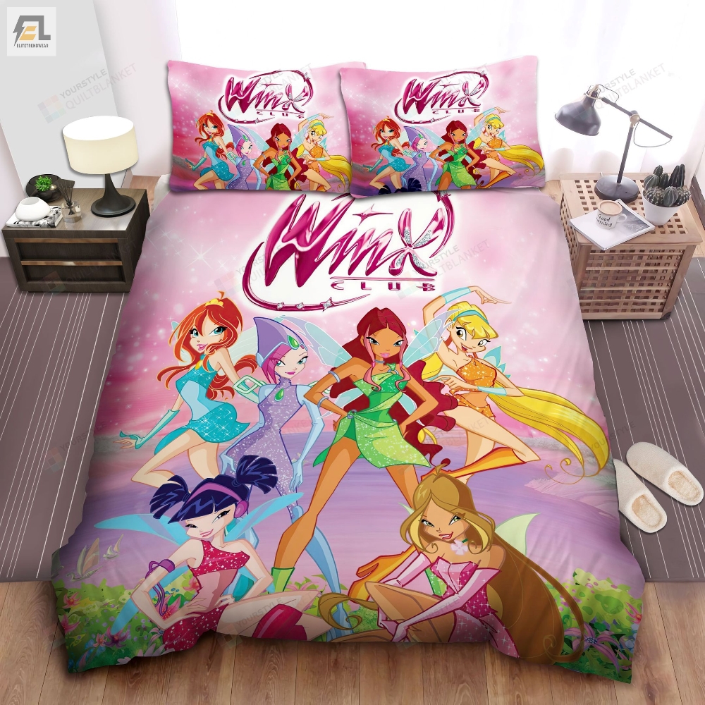 Winx Club Season 2 Poster Bed Sheets Spread Comforter Duvet Cover Bedding Sets 