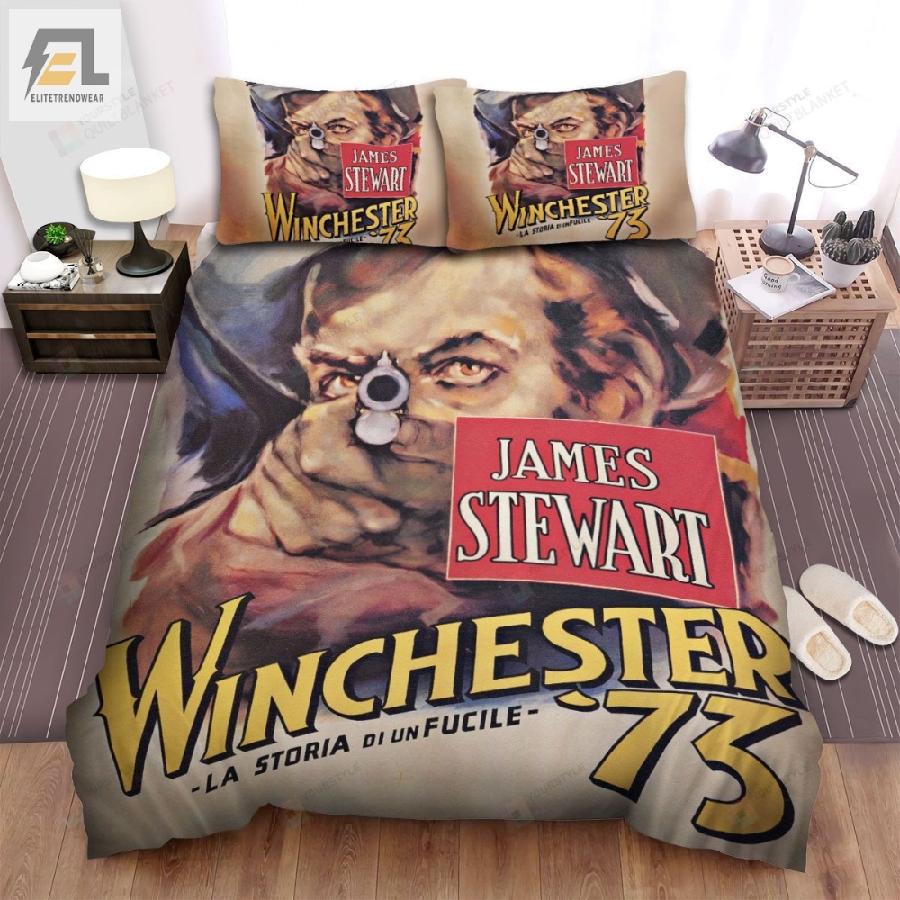 Winchester Â73 1950 Stare And Shoot Movie Poster Bed Sheets Spread Comforter Duvet Cover Bedding Sets 