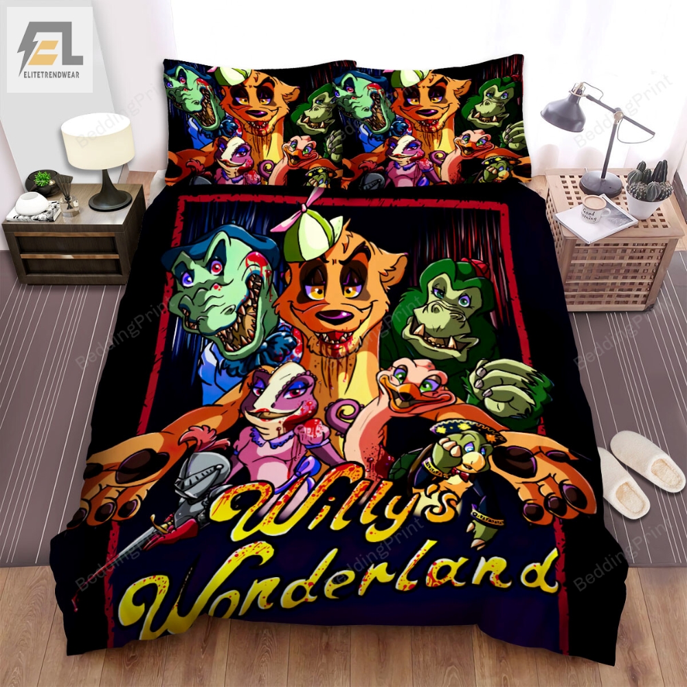 Willyâs Wonderland The Animals Bed Sheets Duvet Cover Bedding Sets 