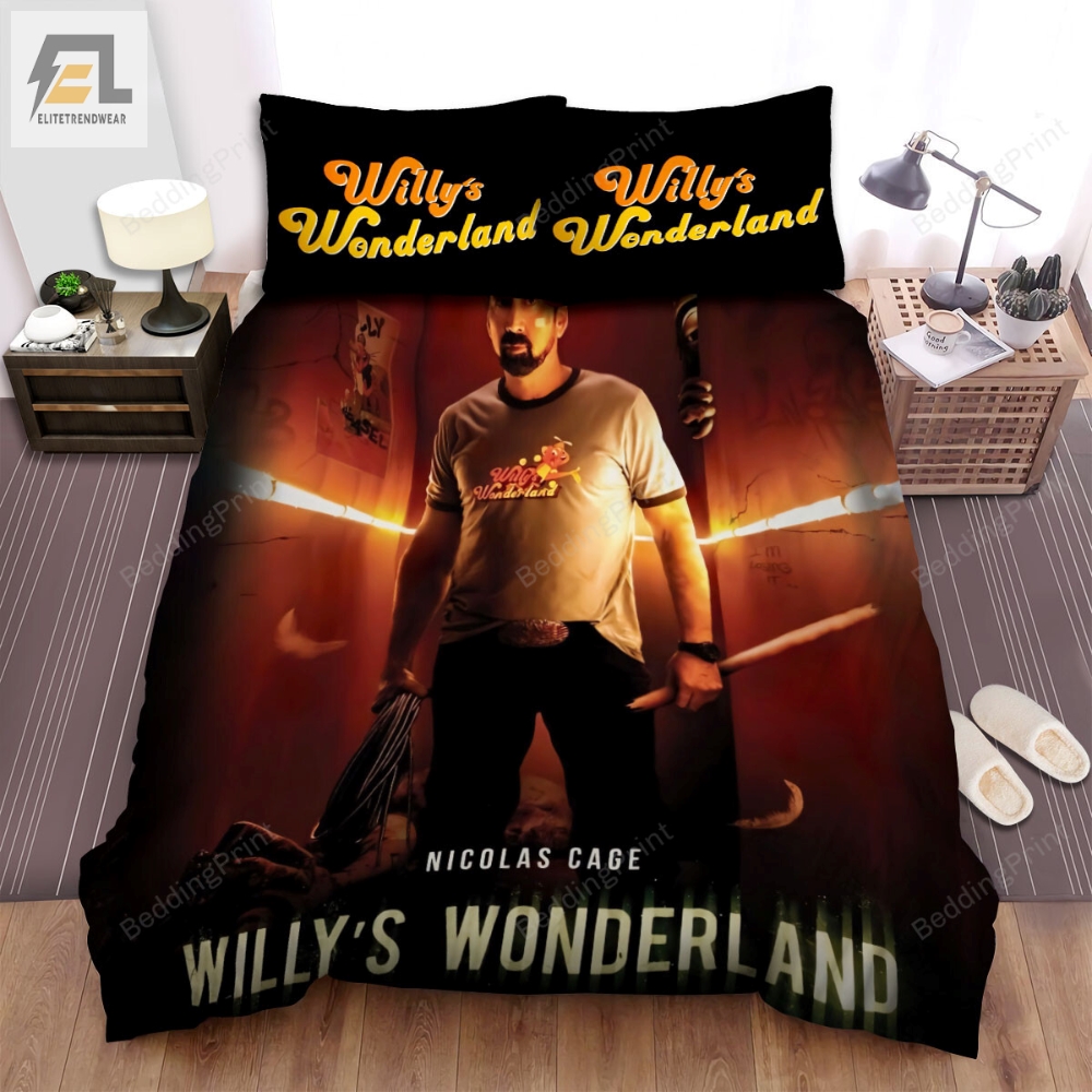 Willyâs Wonderland Movie Poster 3 Bed Sheets Duvet Cover Bedding Sets 