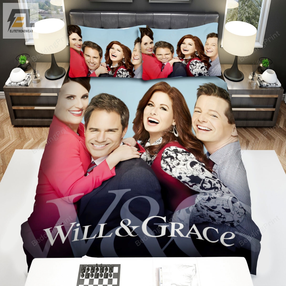 Will  Grace Sean Hayes  Megan Mullally Poster Bed Sheets Duvet Cover Bedding Sets 