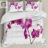 Wild Orchids Petal Florets Branch Romantic Flowers Bed Sheets Duvet Cover Bedding Sets elitetrendwear 1