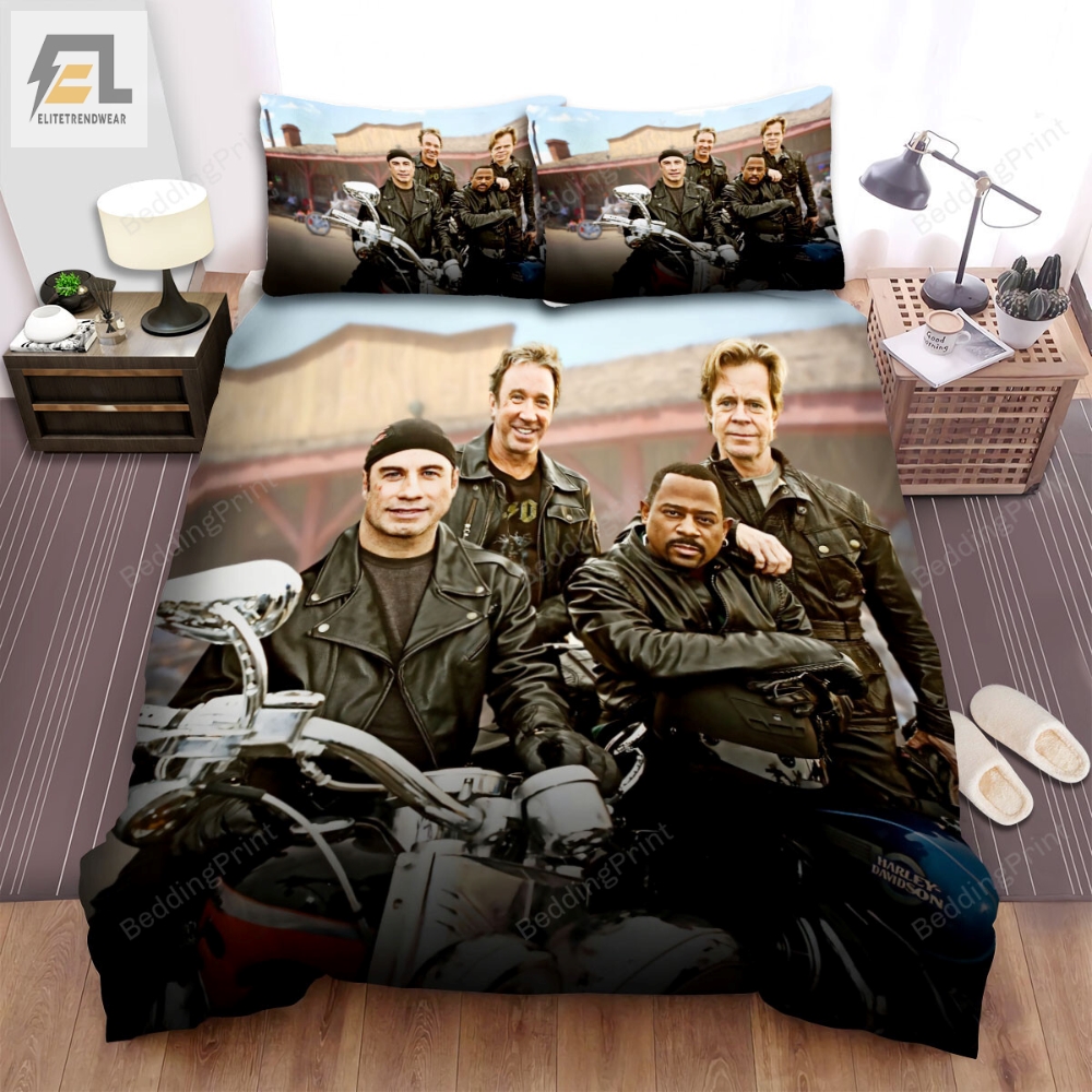 Wild Hogs 2007 Movie Men With Motorbike Poster Bed Sheets Duvet Cover Bedding Sets 