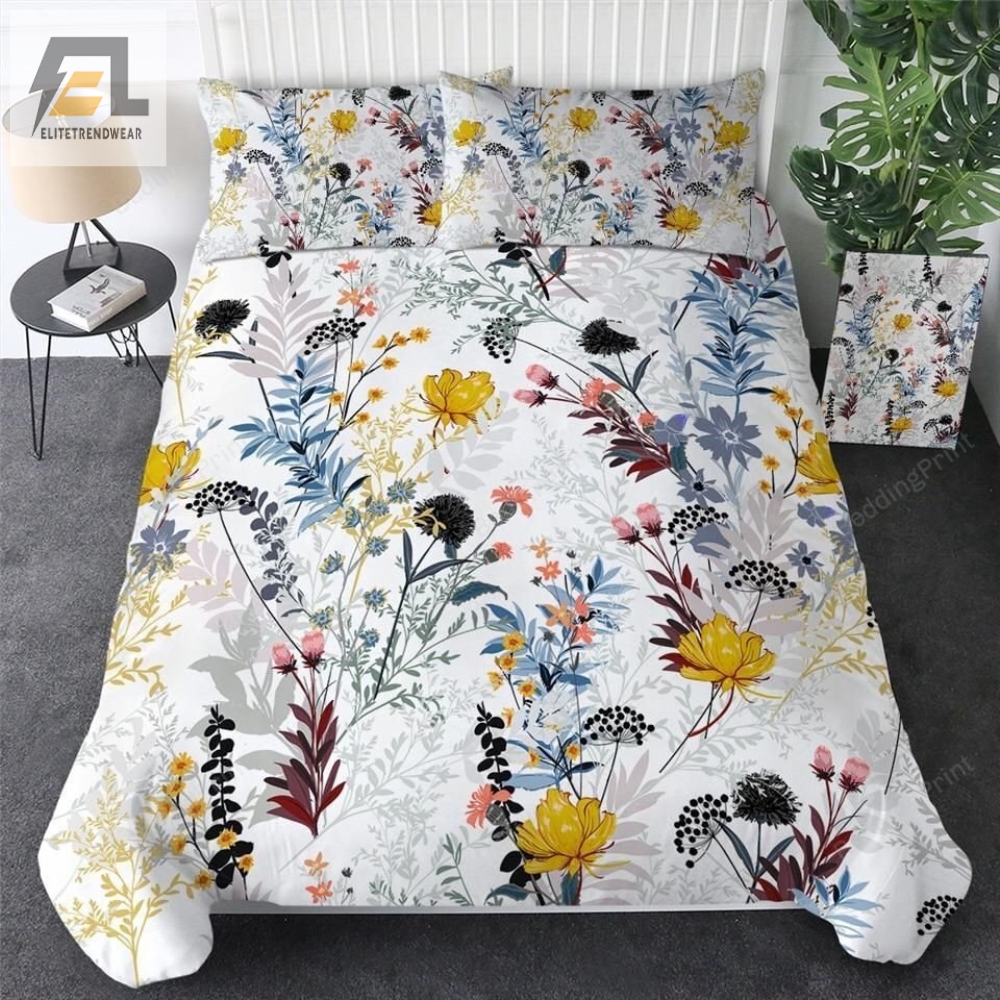 Wild Flowers Bed Sheets Duvet Cover Bedding Sets 