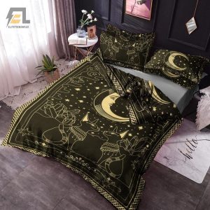 Wiccan Cats And Moon Bed Sheets Duvet Cover Bedding Sets elitetrendwear 1 1