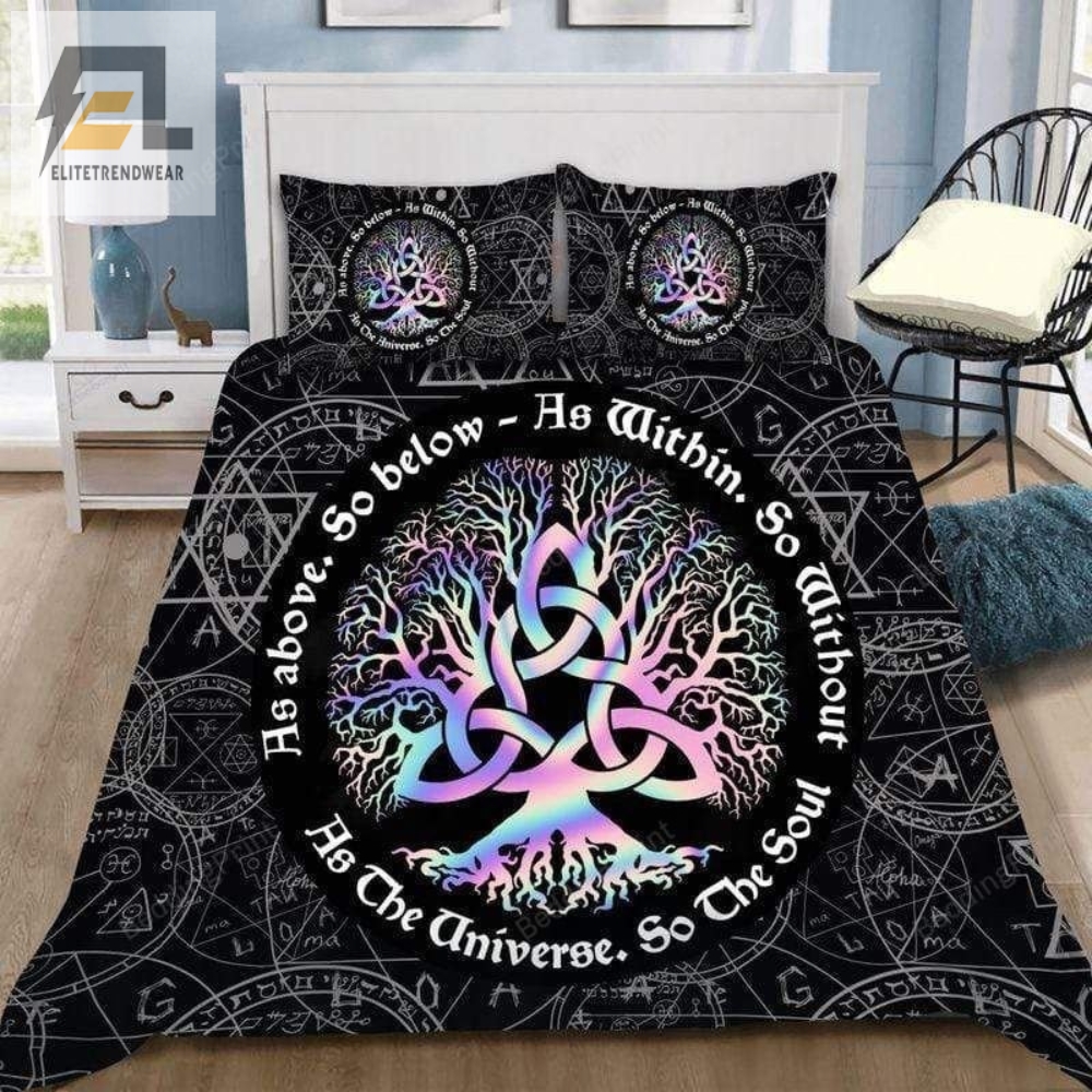 Wicca Tree Of Life As Above So Bellow Bed Sheets Duvet Cover Bedding Sets 