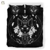 Wicca Black Cat Sphynx Flowers Bed Sheets Duvet Cover Bedding Sets elitetrendwear 1