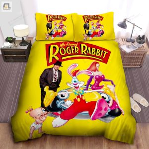 Who Framed Roger Rabbit Remade Film Poster Bed Sheets Spread Comforter Duvet Cover Bedding Sets elitetrendwear 1 1