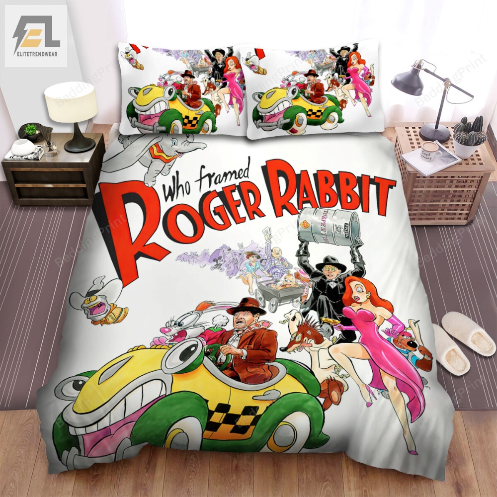 Who Framed Roger Rabbit Movie Poster 7 Bed Sheets Duvet Cover Bedding Sets 
