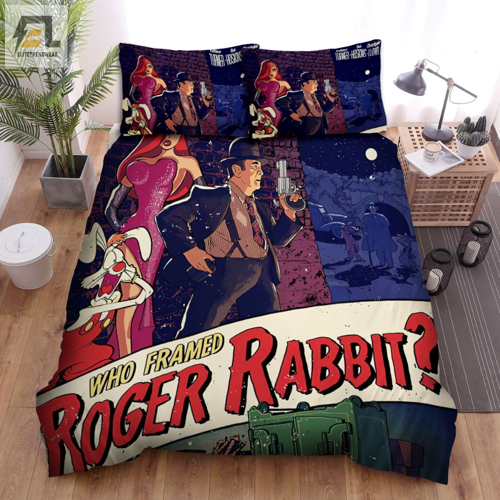 Who Framed Roger Rabbit Movie Poster 3 Bed Sheets Duvet Cover Bedding Sets 