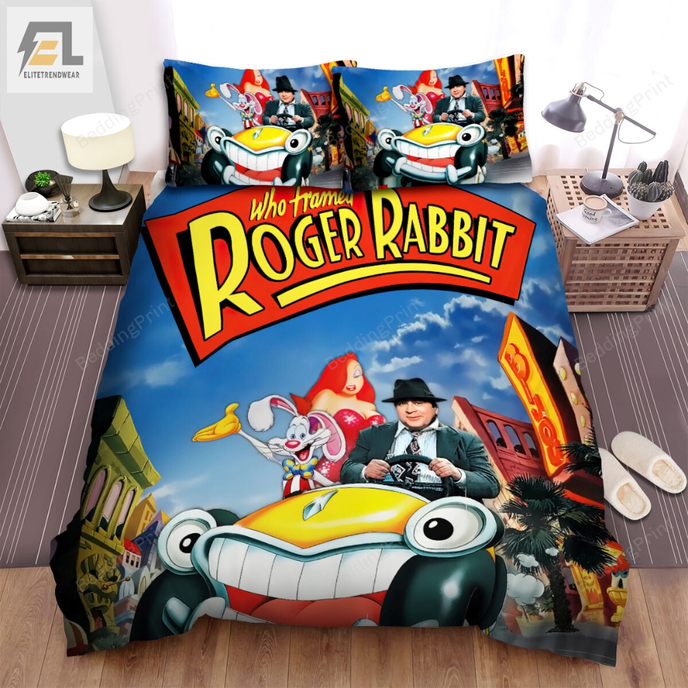 Who Framed Roger Rabbit Movie Poster 2 Bed Sheets Duvet Cover Bedding Sets 