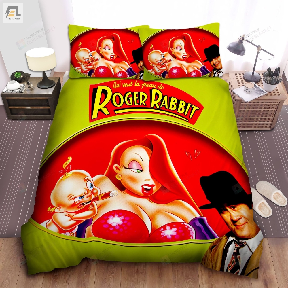 Who Framed Roger Rabbit Film Poster In France Bed Sheets Spread Comforter Duvet Cover Bedding Sets 