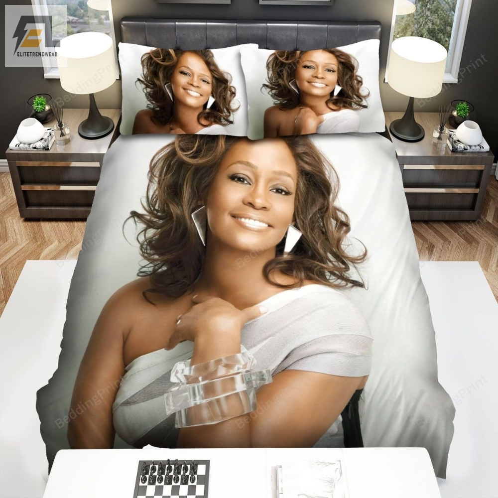 Whitney Houston Classy Photo Bed Sheets Duvet Cover Bedding Sets 