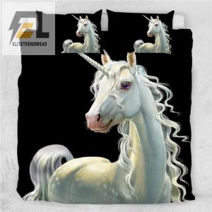 White Unicorn Bed Sheets Duvet Cover Bedding Sets elitetrendwear 1 1