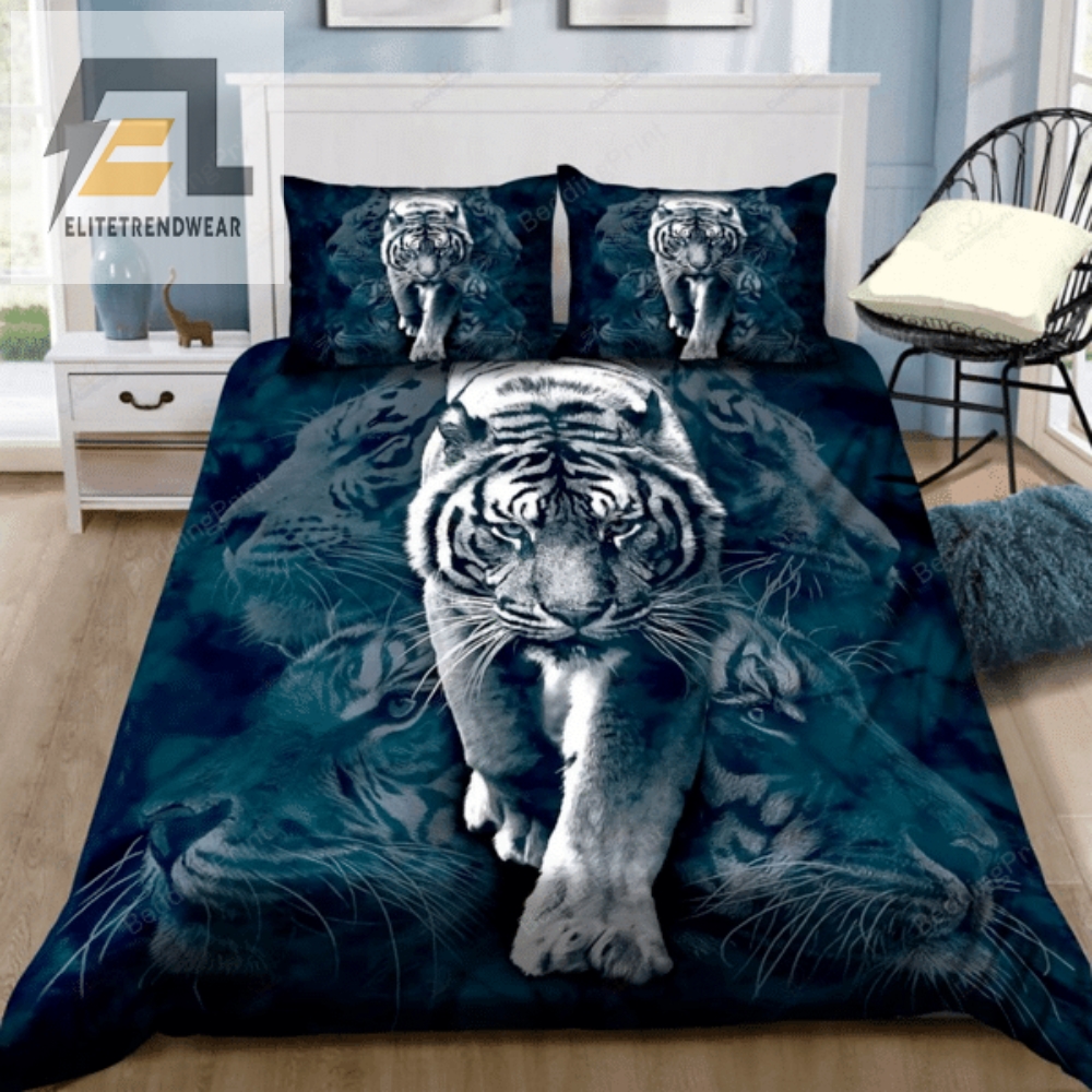 White Tigers 3D Bed Sheets Duvet Cover Bedding Sets 