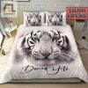 White Tiger Face Personalized Custom Name Duvet Cover Bedding Set With Your Name elitetrendwear 1