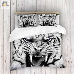 White Tiger Bedding Set Bed Sheets Duvet Cover Bedding Sets elitetrendwear 1 1