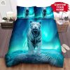 White Tiger And North Pole Light Bed Sheets Duvet Cover Bedding Sets elitetrendwear 1