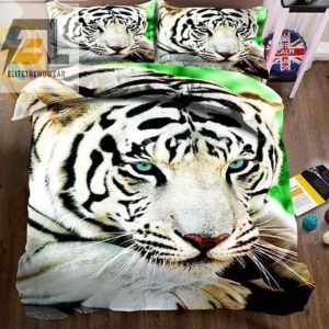 White Tiger Bed Sheets Duvet Cover Bedding Sets elitetrendwear 1 1