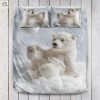 White Polar Bear Bed Sheets Duvet Cover Bedding Sets elitetrendwear 1