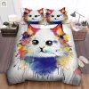 White Kitten Bed Sheets Duvet Cover Bedding Set Great Gifts For Birthday Christmas Thanksgiving elitetrendwear 1